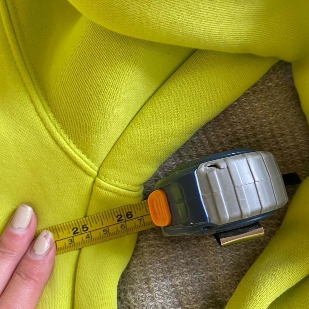 Zara x Rhuigi Men's Lime Green Hoodie Sweatshirt Size XL Pullover Streetwear - Picture 8 of 11